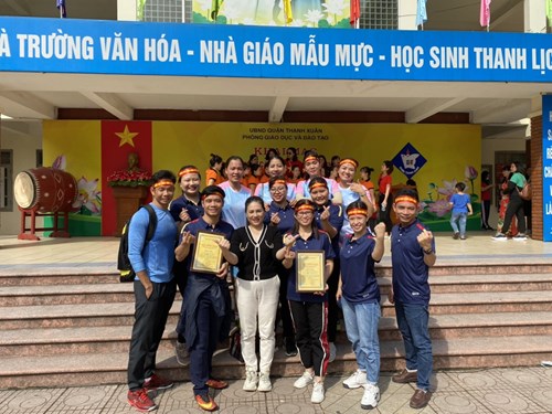 Trường THCS Nhân Chính tham gia  giải “Thể thao cán bộ, giáo viên, nhân viên ngành GD&ĐT quận Thanh Xuân năm 2022” 